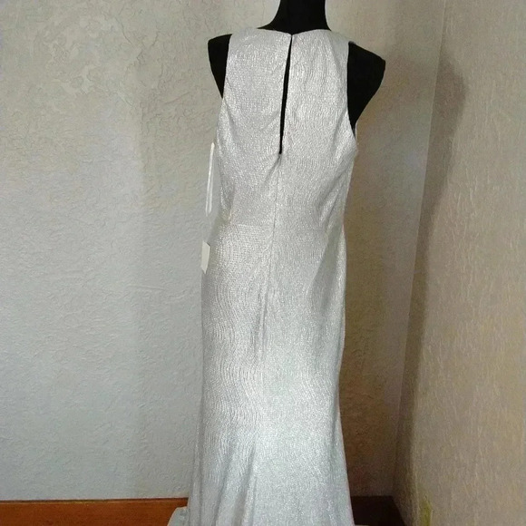 Dessy collection Soho Metallic Column Gown nwot size 12 Regular - Picture 11 of 17